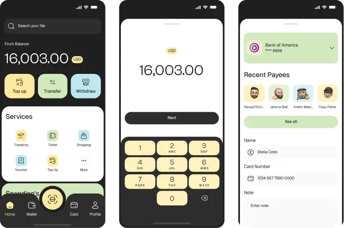 Fintech App Design by Glimix Studio