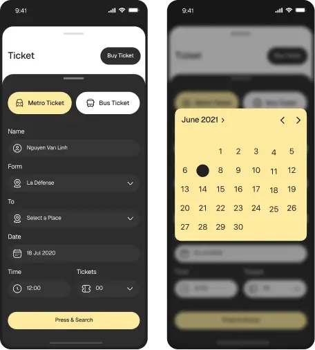 Fintech App Design Wireframe by Glimix Studio