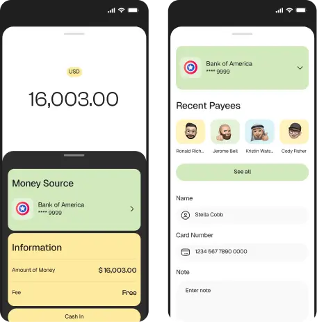 Fintech App Design Wireframe by Glimix Studio