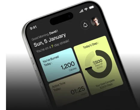 Fithive fitness app — mobile UI design by Glimix Studio