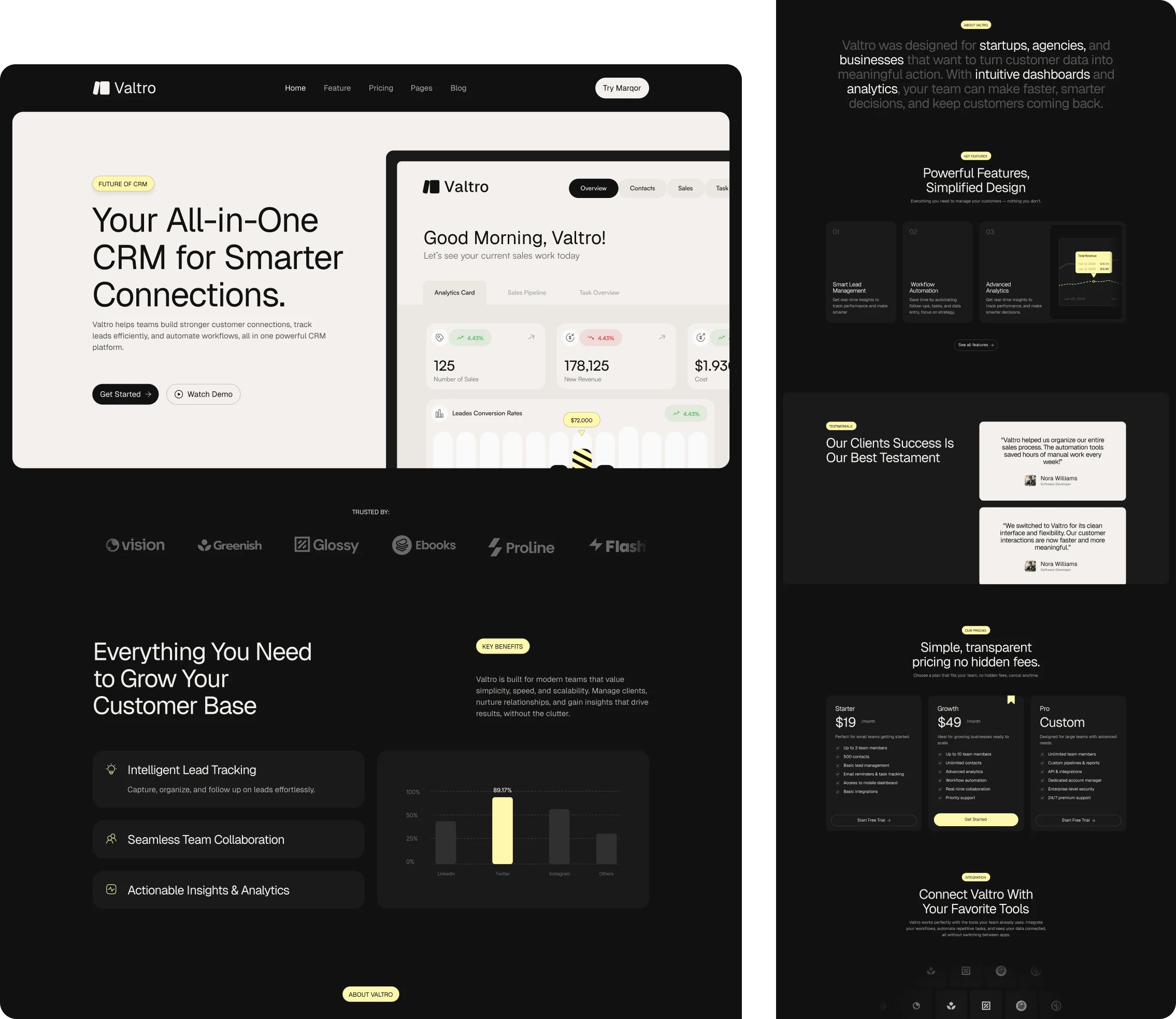 Valtro Website Design by Glimix Studio